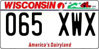 WI license plate 065XWX