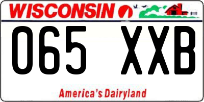 WI license plate 065XXB