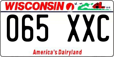 WI license plate 065XXC