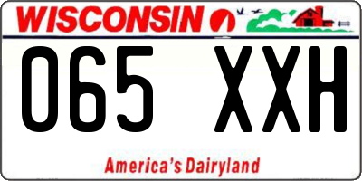 WI license plate 065XXH