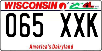 WI license plate 065XXK