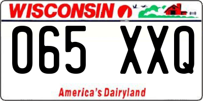 WI license plate 065XXQ