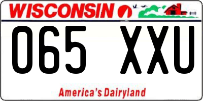 WI license plate 065XXU