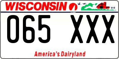 WI license plate 065XXX