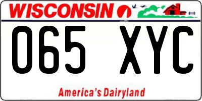 WI license plate 065XYC