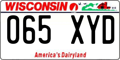 WI license plate 065XYD