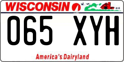 WI license plate 065XYH