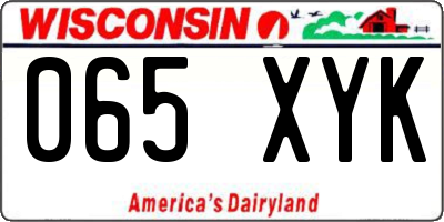 WI license plate 065XYK
