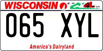 WI license plate 065XYL