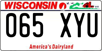 WI license plate 065XYU