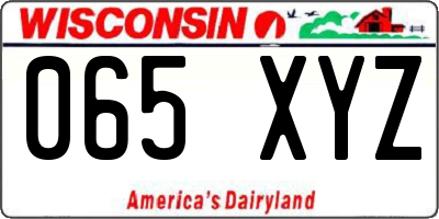 WI license plate 065XYZ