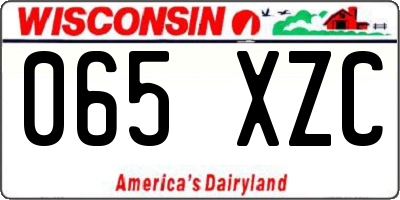 WI license plate 065XZC