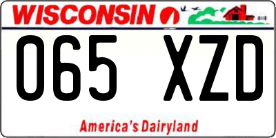 WI license plate 065XZD