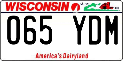 WI license plate 065YDM