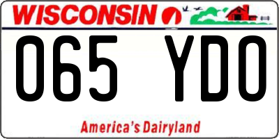 WI license plate 065YDO