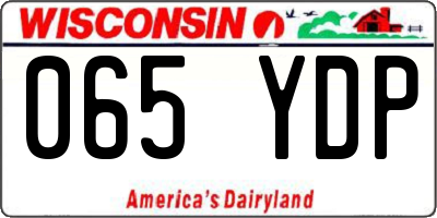WI license plate 065YDP