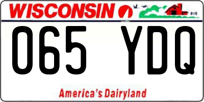 WI license plate 065YDQ