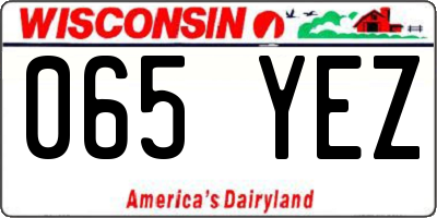 WI license plate 065YEZ