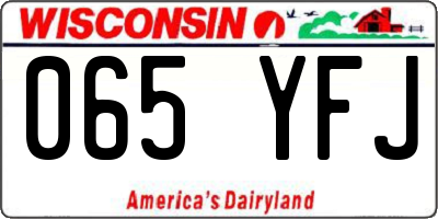 WI license plate 065YFJ