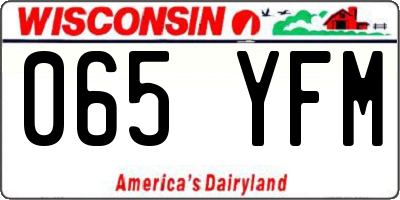 WI license plate 065YFM