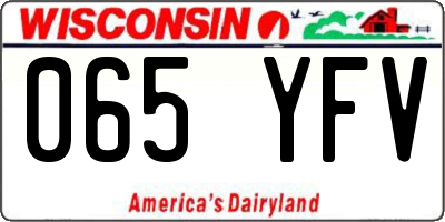 WI license plate 065YFV
