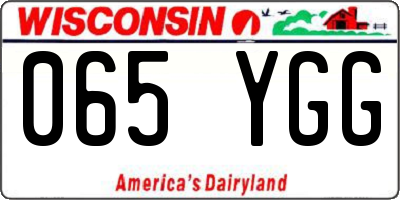WI license plate 065YGG