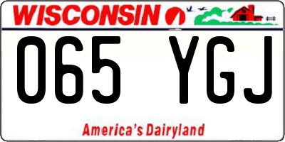 WI license plate 065YGJ