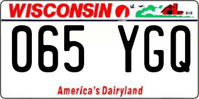 WI license plate 065YGQ