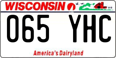 WI license plate 065YHC
