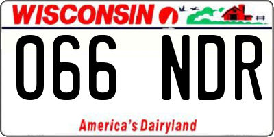 WI license plate 066NDR