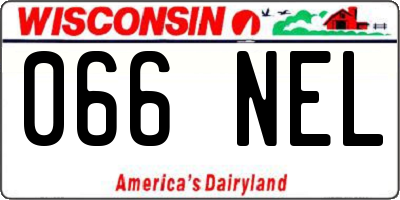 WI license plate 066NEL