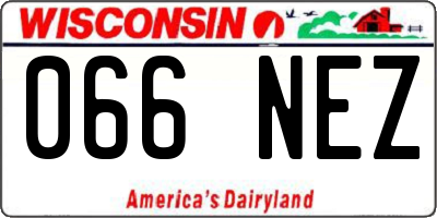 WI license plate 066NEZ