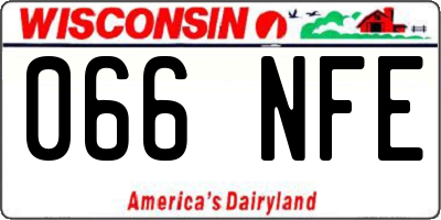 WI license plate 066NFE