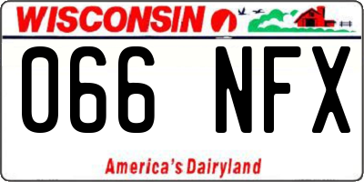 WI license plate 066NFX