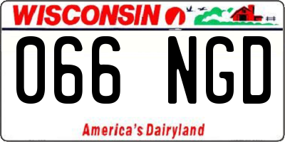 WI license plate 066NGD