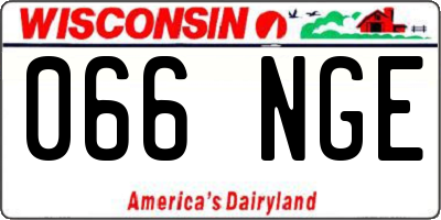 WI license plate 066NGE