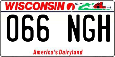 WI license plate 066NGH