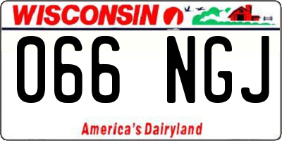 WI license plate 066NGJ