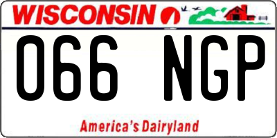 WI license plate 066NGP