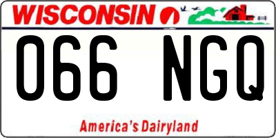 WI license plate 066NGQ