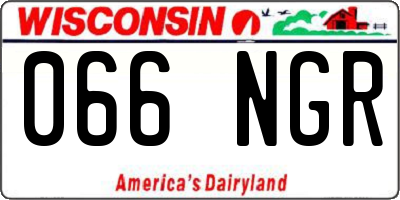 WI license plate 066NGR