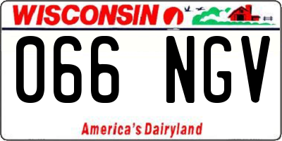 WI license plate 066NGV