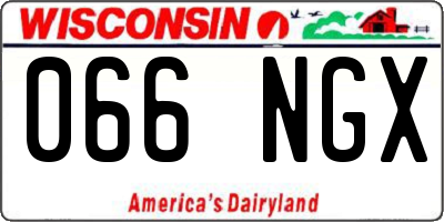 WI license plate 066NGX