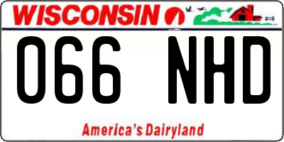 WI license plate 066NHD