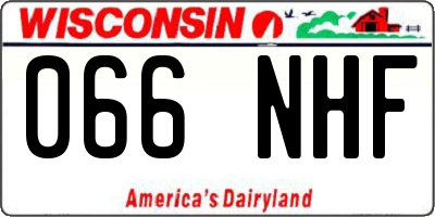 WI license plate 066NHF