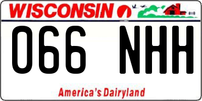 WI license plate 066NHH