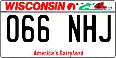 WI license plate 066NHJ
