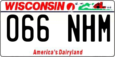 WI license plate 066NHM