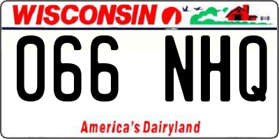 WI license plate 066NHQ