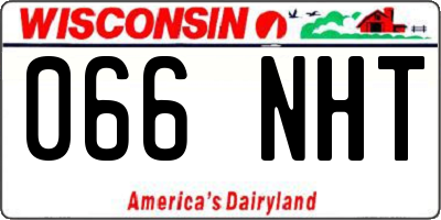 WI license plate 066NHT